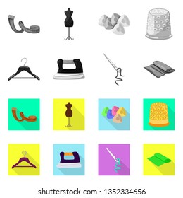 Isolated object of craft and handcraft sign. Set of craft and industry vector icon for stock.