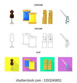 Isolated object of craft and handcraft sign. Set of craft and industry stock symbol for web.