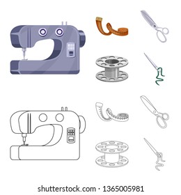 Isolated object of craft and handcraft sign. Set of craft and industry stock vector illustration.