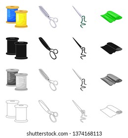 Isolated object of craft and handcraft sign. Collection of craft and industry stock vector illustration.