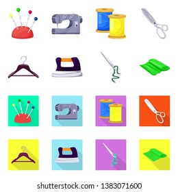 Isolated object of craft and handcraft sign. Set of craft and industry vector icon for stock.