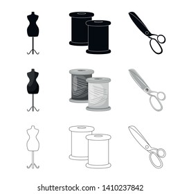 Isolated object of craft and handcraft sign. Collection of craft and industry stock symbol for web.