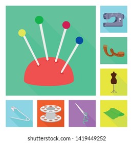 Isolated object of craft and handcraft sign. Collection of craft and industry stock symbol for web.