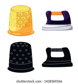 Isolated object of craft and handcraft sign. Set of craft and industry stock vector illustration.