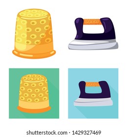 Isolated object of craft and handcraft sign. Set of craft and industry vector icon for stock.