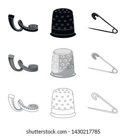 Isolated object of craft and handcraft sign. Set of craft and industry vector icon for stock.