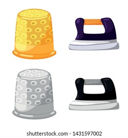 Isolated object of craft and handcraft sign. Set of craft and industry stock vector illustration.