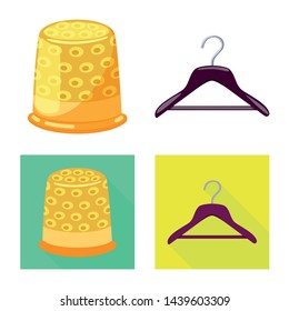 Isolated object of craft and handcraft sign. Set of craft and industry vector icon for stock.