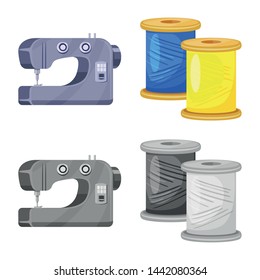 Isolated object of craft and handcraft sign. Collection of craft and industry stock symbol for web.