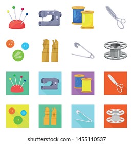 Isolated object of craft and handcraft sign. Set of craft and industry stock symbol for web.