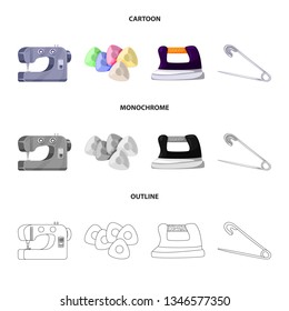 Isolated object of craft and handcraft symbol. Collection of craft and industry stock symbol for web.