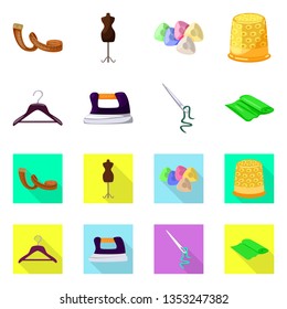 Isolated object of craft and handcraft symbol. Set of craft and industry vector icon for stock.
