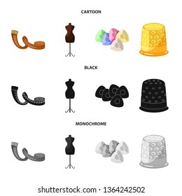 Isolated object of craft and handcraft symbol. Set of craft and industry stock symbol for web.
