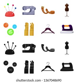 Isolated object of craft and handcraft symbol. Collection of craft and industry stock symbol for web.