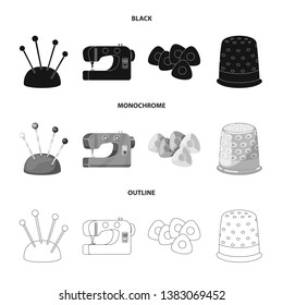 Isolated object of craft and handcraft symbol. Collection of craft and industry stock vector illustration.