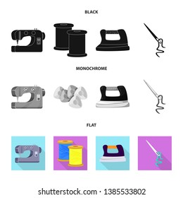 Isolated object of craft and handcraft symbol. Set of craft and industry vector icon for stock.