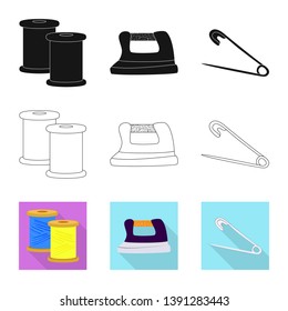 Isolated object of craft and handcraft symbol. Collection of craft and industry stock vector illustration.