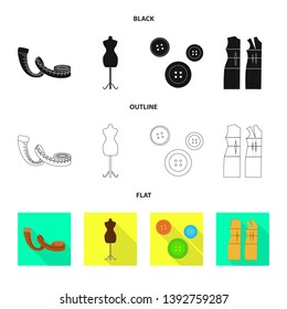 Isolated object of craft and handcraft symbol. Collection of craft and industry vector icon for stock.