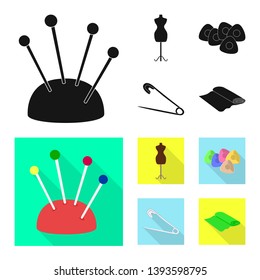 Isolated object of craft and handcraft symbol. Set of craft and industry vector icon for stock.