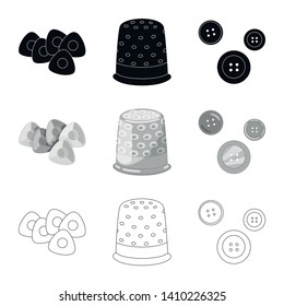 Isolated object of craft and handcraft symbol. Collection of craft and industry vector icon for stock.