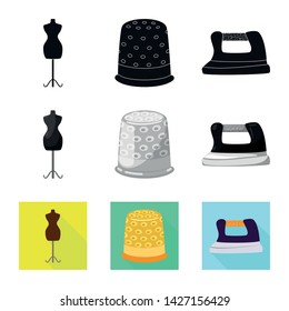 Isolated object of craft and handcraft symbol. Set of craft and industry stock vector illustration.