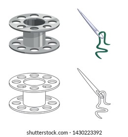 Isolated object of craft and handcraft symbol. Set of craft and industry vector icon for stock.