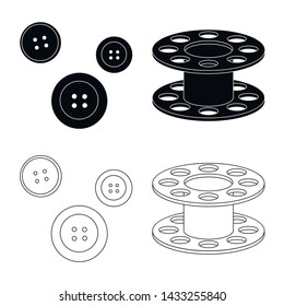 Isolated object of craft and handcraft symbol. Collection of craft and industry vector icon for stock.
