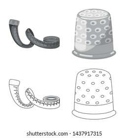Isolated object of craft and handcraft symbol. Set of craft and industry vector icon for stock.