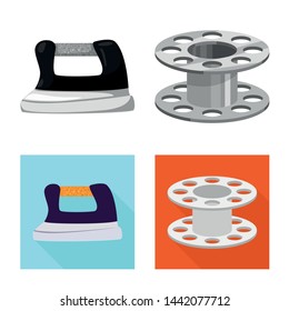 Isolated object of craft and handcraft symbol. Set of craft and industry stock symbol for web.