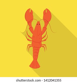 Isolated object of crayfish  and lobster sign. Set of crayfish  and boiled stock vector illustration.