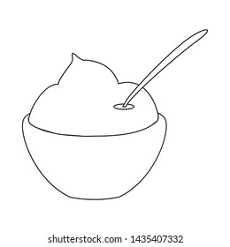 Isolated object of cream and sour logo. Set of cream and dairy stock vector illustration.