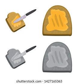 Isolated object of creamy and product icon. Collection of creamy and farm stock symbol for web.