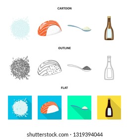 Isolated object of crop and ecological icon. Collection of crop and cooking vector icon for stock.