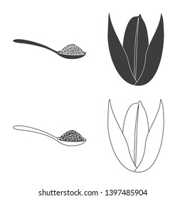 Isolated object  crop and ecological icon. Collection  crop and cooking stock symbol for web.