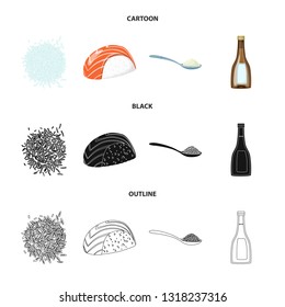 Isolated object of crop and ecological logo. Set of crop and cooking stock symbol for web.