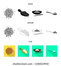 Isolated object of crop and ecological sign. Collection of crop and cooking stock symbol for web.