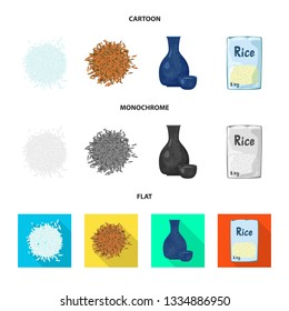 Isolated object of crop and ecological sign. Collection of crop and cooking vector icon for stock.