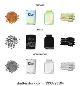 Isolated object of crop and ecological sign. Collection of crop and cooking stock symbol for web.