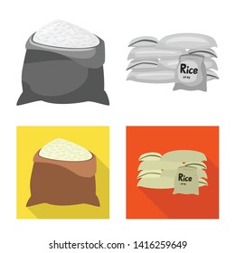 Isolated object of crop and ecological sign. Collection of crop and cooking vector icon for stock.