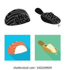 Isolated object of crop and ecological sign. Collection of crop and cooking stock symbol for web.