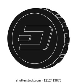 Isolated object of cryptocurrency and coin icon. Collection of cryptocurrency and crypto stock vector illustration.