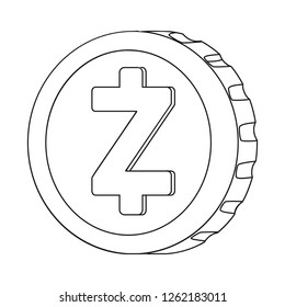 Isolated object of cryptocurrency and coin icon. Set of cryptocurrency and crypto stock vector illustration.