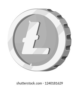 Isolated object of cryptocurrency and coin logo. Collection of cryptocurrency and crypto vector icon for stock.