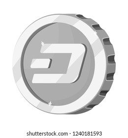 Isolated object of cryptocurrency and coin sign. Set of cryptocurrency and crypto vector icon for stock.