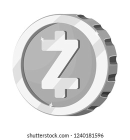 Isolated object of cryptocurrency and coin sign. Collection of cryptocurrency and crypto stock symbol for web.