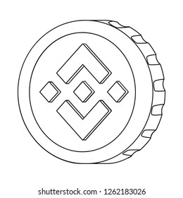 Isolated object of cryptocurrency and coin sign. Collection of cryptocurrency and crypto stock symbol for web.