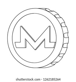 Isolated object of cryptocurrency and coin sign. Set of cryptocurrency and crypto stock symbol for web.