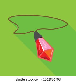 Isolated object of crystal and amulet symbol. Graphic of crystal and gem stock vector illustration.