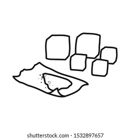 Isolated object of cube and drugs sign. Graphic of cube and medicine Stock symbol for web.