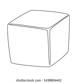 Isolated object of cube and ice sign. Collection of cube and block stock vector illustration.